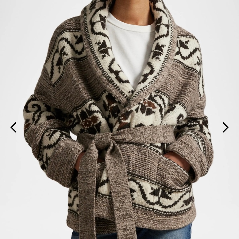 Ralph Lauren Wool-Blend Shawl-Collar Cardigan
